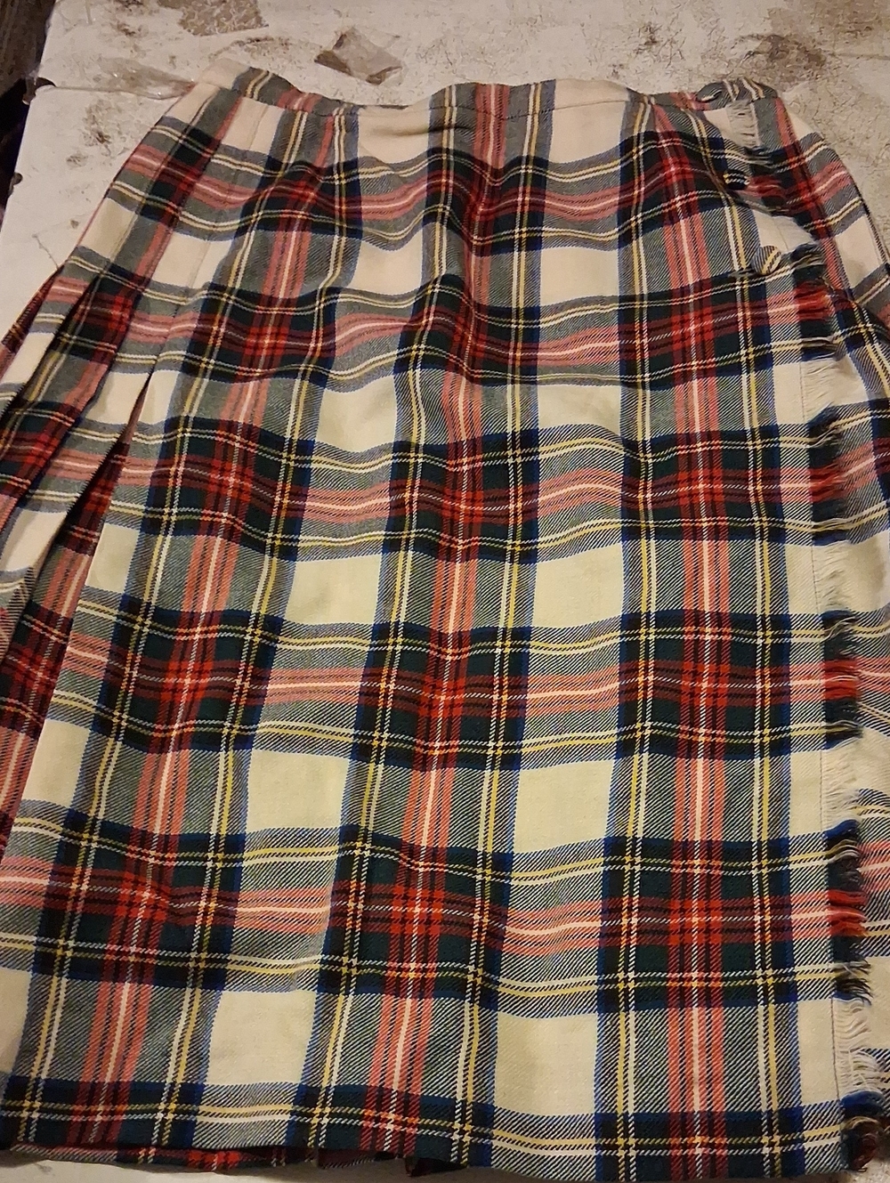 Vintage Plaid Pleated Women's Kilt